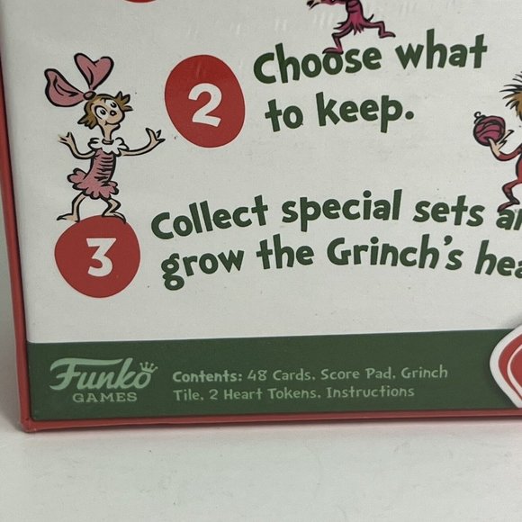 Dr Seuss Grinch Grow Your Heart Card Game Funko Games Christmas Holiday New - Picture 6 of 12